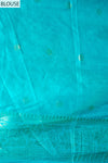 Rama Banarasi Silk Saree With Unstitched Blouse