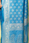 Peacock Banarasi Silk Saree With Unstitched Blouse