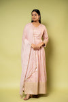 Pink Dola Floor Length Readymade Suit With Chiffon Dupatta