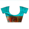 Rama Banarasi Silk Saree With Unstitched Blouse