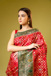 Rani Banarasi Silk Saree With Unstitched Blouse