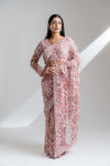 Gajari Net Embroidered Saree With Readymade Blouse