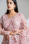 Gajari Net Embroidered Saree With Readymade Blouse