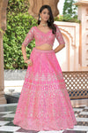 Timeless Elegance Rani Raw Silk Lehenga Set And Net Dupatta With Readymade Blouse