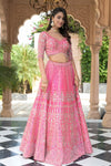 Timeless Elegance Rani Raw Silk Lehenga Set And Net Dupatta With Readymade Blouse