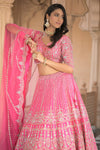 Timeless Elegance Rani Raw Silk Lehenga Set And Net Dupatta With Readymade Blouse
