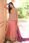 Glow Diffrent Gajari Shimmer Tissue Lehenga Set And Georgette Dupatta With Readymade Blouse