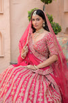 Timeless Elegance Rani Raw Silk Lehenga Set And Net - Georgette Dupatta With Readymade Blouse