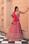 Timeless Elegance Rani Raw Silk Lehenga Set And Net - Georgette Dupatta With Readymade Blouse