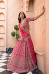 Timeless Elegance Rani Raw Silk Lehenga Set And Net - Georgette Dupatta With Readymade Blouse