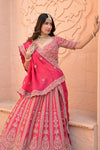 Timeless Elegance Rani Raw Silk Lehenga Set And Net - Georgette Dupatta With Readymade Blouse