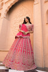 Timeless Elegance Rani Raw Silk Lehenga Set And Net - Georgette Dupatta With Readymade Blouse