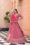 Timeless Elegance Rani Shimmer Lehenga Set And Net - Georgette Dupatta With Readymade Blouse