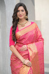 Timeless Elegance Rani Silk Saree With Unstitched Blouse