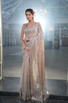 Tussar Net Embroidered Saree With Readymade Blouse