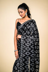 Georgette Embroidered Sequence Saree