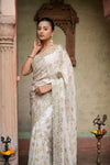 White Organza Swarovski Sequence Saree (Ft:-Kamya Panjabi)