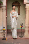 White Organza Swarovski Sequence Saree (Ft:-Kamya Panjabi)