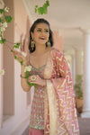 Gajari Net Readymade Sharara Set With Organza Dupatta
