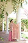 Gajari Net Readymade Sharara Set With Organza Dupatta