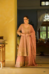 Onion Georgette Readymade Sharara Set With Georgette Dupatta