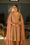 Onion Georgette Readymade Sharara Set With Georgette Dupatta