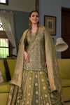 Pista Organza Readymade Lehenga Set With Georgette Dupatta