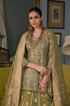 Pista Organza Readymade Lehenga Set With Georgette Dupatta