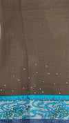 Black Georgette Embriodered Saree With Unstitched Blouse