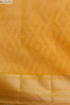 Lemon Gold Cotton Banarasi Woven Saree With Unstitched Blouse