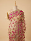 Tussar Net Embroidered Saree With Unstitched Blouse