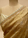 Tussar Khaddi Geogette Saree With Unstitched Blouse (Ft:-Guneet Virdi)