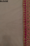 Tussar Net Embroidered Saree With Unstitched Blouse