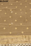Tussar Khaddi Geogette Saree With Unstitched Blouse (Ft:-Guneet Virdi)