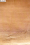 Peach Banarasi Woven Zari & Threadwork Cotton Saree With Unstitched Blouse