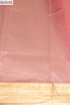 Gajari Banarasi Woven Zari & Threadwork Cotton Saree With Unstitched Blouse