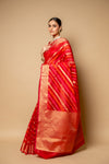 Rani Banarasi Woven Zari Cotton Saree With Unstitched Blouse
