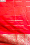 Rani Banarasi Woven Zari Silk Saree With Unstitched Blouse