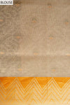 Tussar Banarasi Woven Zari & Threadwork Tissue Saree With Unstitched Blouse