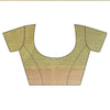 Pista Banarasi Woven Zari & Threadwork Cotton Saree With Unstitched Blouse