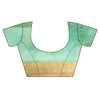 Tea Green Banarasi Woven Zari & Threadwork Cotton Saree With Unstitched Blouse