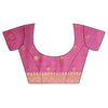 Gajari Banarasi Woven Zari Khaddi Georgette Saree With Unstitched Blouse