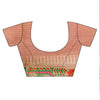 Gajari Banarasi Woven Zari & Digital Printed Cotton Saree With Unstitched Blouse