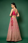 Rani Swarovski, Zari, Threadwork, Embroidery, Bead, Sequence, Mirror Sheet Georgette Lehenga Set With Readymade Blouse