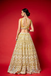 Pista Swarovski, Mirror, Threadwork, Embroidery & Bead Sequence Net lehenga Set With Readymade Blouse