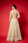 Pista Threadwork, Embroidery, Mirror, Bead Work, Sequence Net Lehenga Set With Readymade Blouse