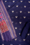 Purple Woven Zari Cotton Unstitched Salwar Suit With Cotton Dupatta