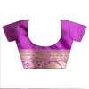 Purple Banarasi Silk Woven Zari Saree With Unstitched Blouse