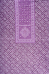 Mauve Bead, Mirror Sheet, Threadwork & Bandhini Printed Cotton Unstitched Salwar Suit With Cotton Dupatta