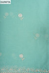 Mint Green Georgette Unstitched Suit With Chiffon Dupatta